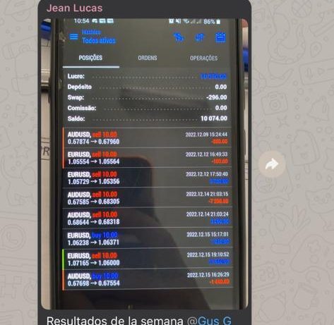 Los resultados de la semana de un alumno, operación por operación, compartidos con el grupo entero.
