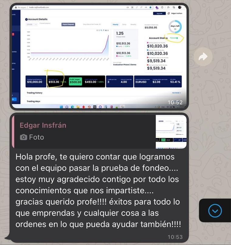 Edgar Insfrán: “logramos con el equipo pasar la prueba de fondeo”.