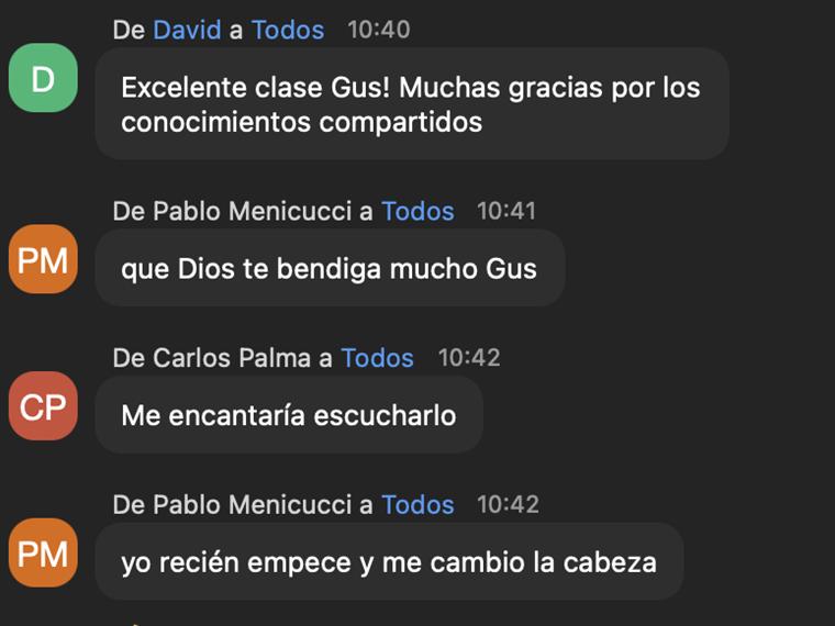 Carlos Palma: “yo recién empecé y me cambió la cabeza”.