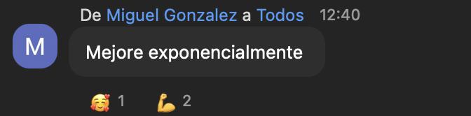 Miguel González, en dos palabras: “mejoré exponencialmente”.