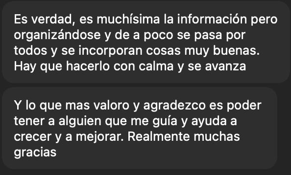 “Es muchísima información, pero organizándose se incorporan cosas muy buenas.”